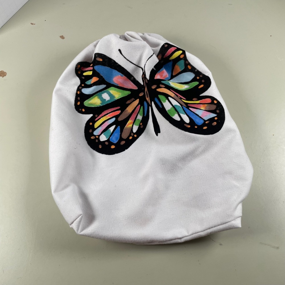 Butterfly Drawstring Bag Colorful Design Travel Gym Sackpack